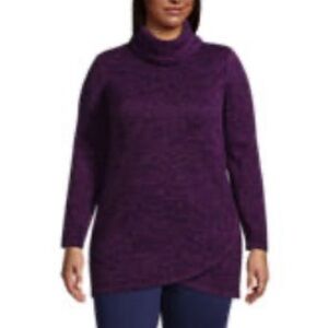 ❄️ EUC Lands End Purple Tunic Sweatshirt Top Plus 2X